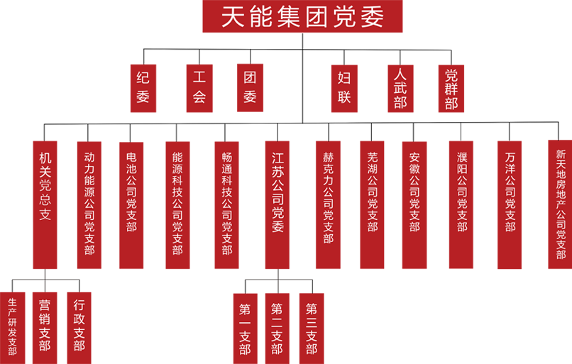AG尊龙建团党委组织架构